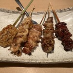 個室ダイニング 楽蔵 宇都宮池上店 - 串焼き盛り合わせ5本