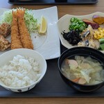 健康ごはん楓柑～fuka～ - 料理写真:から揚げ＆エビフライ定食♪