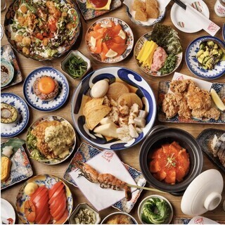 宴会コースには飲み放題もご用意。2H飲放付コース3500円~