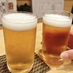 寿し小松 - サッポロ赤星
            あーちゃんの彼女さんが注いでくださいました♡