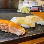 鮨 ひでぞう - サーモン、ヒラメ、鯛