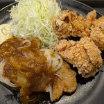 松のや - 背脂生姜タレのポークフライドステーキ＆本格唐揚げ、アップ