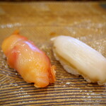 にぎり鮨 一五〇 - 赤貝＆鮑