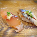 にぎり鮨 一五〇 - 秋刀魚＆アジ