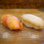 にぎり鮨 一五〇 - 赤貝＆鮑