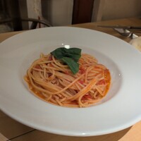 Osteria UVA RARA 横浜 - ｲﾀﾘｱ産"ﾀﾞｯﾃﾘｰﾉ"ﾄﾏﾄとﾌﾚｯｼｭﾊﾞｼﾞﾙのｽﾊﾟｹﾞｯﾃｨ