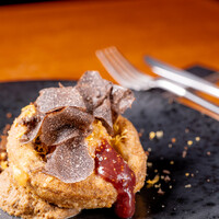 福田農園　王様しいたけ/フリット×黒トリュフ×ミモレットチーズ