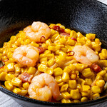 下川六〇酵素卵と北海道小麦の生パスタ 麦と卵 - 海老ととうもろこしのバター醤油