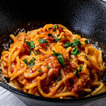 下川六〇酵素卵と北海道小麦の生パスタ 麦と卵 - トマトとにんにく