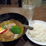 SPICE nine - ★★★トマト納豆カレー1480円 ライス別売りのため結局この値段！ルーもライスも量少なく味も普通でインパクトに欠ける！