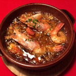 Pasta de' nord - プリプリ海老のアヒージョ