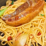 てっぱんのスパゲッティ - 柔らか角煮も絶品ですよ。