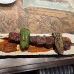 ニクノクニ - 牛ハラミBBQ串