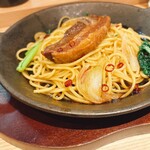 てっぱんのスパゲッティ - 小盛220㌘でいただく。