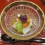 おおたに - 雲丹と渡り蟹、法蓮草のゼリー寄せ　菊花土佐酢