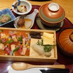 鮪花壇 大丸東京店 - 本鮪のばらちらし重御膳3200円