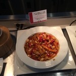 乃の風リゾート - 【2014年07月】のぐち北湯沢ファーム産いも餅と夏野菜甘辛炒め。