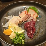 亜紗 - 鯨盛り合わせ 赤身、さえずり、ベーコン