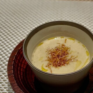 シコウ - 料理写真:栗のすり流し 亜麻仁油