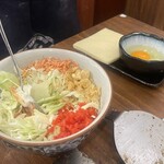 浅草もんじゃ もんろう - チーズin目玉焼き天