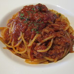 エノテカ・オルモ・デル・カウカソ - 鹿角短角牛と花巻白金豚のミートソース