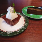 北欧 - コーヒーと栗のモンブラン、ベルギーチョコの濃厚ショコラ