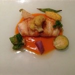 オーグードゥジュール メルヴェイユ - Ｈ26.11 本日のお魚料理 マハタ 神奈川県三浦の野菜と金時人参のソースで