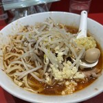 ラーメン二郎 - ミニ、SK半分、生姜半分、ﾆﾝﾆｸ少し