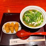 蕎麦しゃぶ総本家浪花そば - いなり寿司・九条ねぎそば