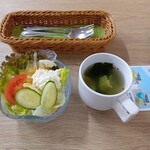 カフェ小豆 - サラダとスープ付