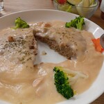 カフェ小豆 - クリームシチューハンバーグ