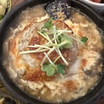 町結cafe & バル - 秋野菜の和風チーズ焼きハンバーグ
