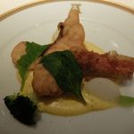 アピシウス - 白子と鮮魚（キンメ、マダイ）のパナッシュ・フリット