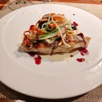 キャトルラパン 北梅田 - 魚料理は、アワビとヘダイのポアレ