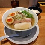 麺家 たけ田 - 味玉塩らーめんとごはん小