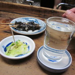 カブト - 日本酒とお通しの白菜漬け