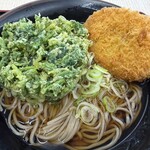 総のうどん・そば  - かけそば、春菊天、コロッケ