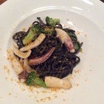 イカとブロッコリーのペペロンチーノソース からすみ風味