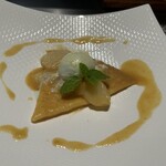 鉄板焼 - 洋梨のクレープシュゼット