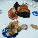 鉄板焼 - きんきの炭火焼、かぼすのヴィネグレット