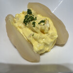 赤白 - ジャガイモとモンゴイカサフランソース