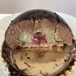 ティーズミヤビ - ムース·ショコラの断面(汚い...)