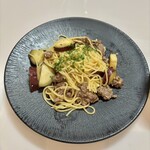 IDOL - 期間限定の自家製サルシッチャとさつまいものアーリオオーリオスパゲッティ