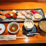 大乃寿司 南林間店 - 2025年10月30日(木) お好み寿司11貫·ﾃﾞｻﾞｰﾄ·茶碗蒸し·お椀