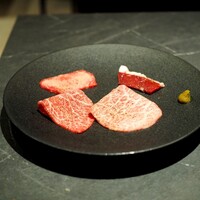 #ヒロキヤ六本木 - 厳選和牛-盛り合わせ-（タン、ハツ、本日の赤身2種）