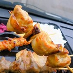 国産の若鶏 やきとりザンギNo.1 - 鶏ももネギマ串(タレ)