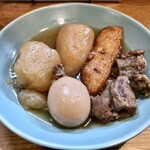 むこのっそん - おでん(大根、いか天、玉子、すじ)