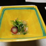 料亭旅館　いちい亭 - 〈夕食〉酢の物(蟹、千生菜、かおす和え)