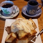 エアロプレスと水出しコーヒーの飲み比べ♪シナモンハニートースト( ´艸｀)
