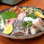 温鮮酒場 ちょんまげ - お造り五種盛り合わせ２人前